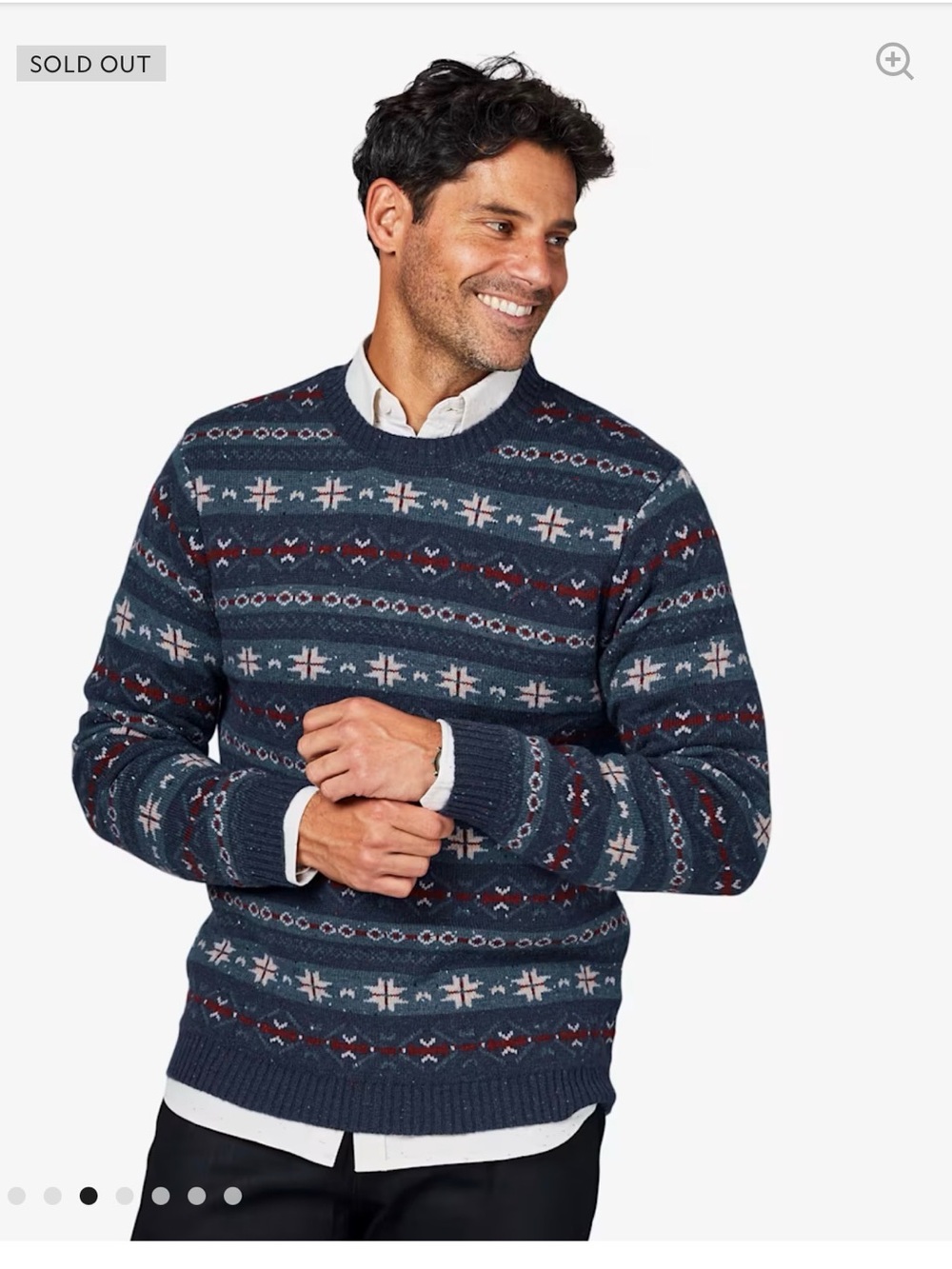 NWOT Line Of Trade The Jackson Fair Isle Sweater Wool Blend , XL